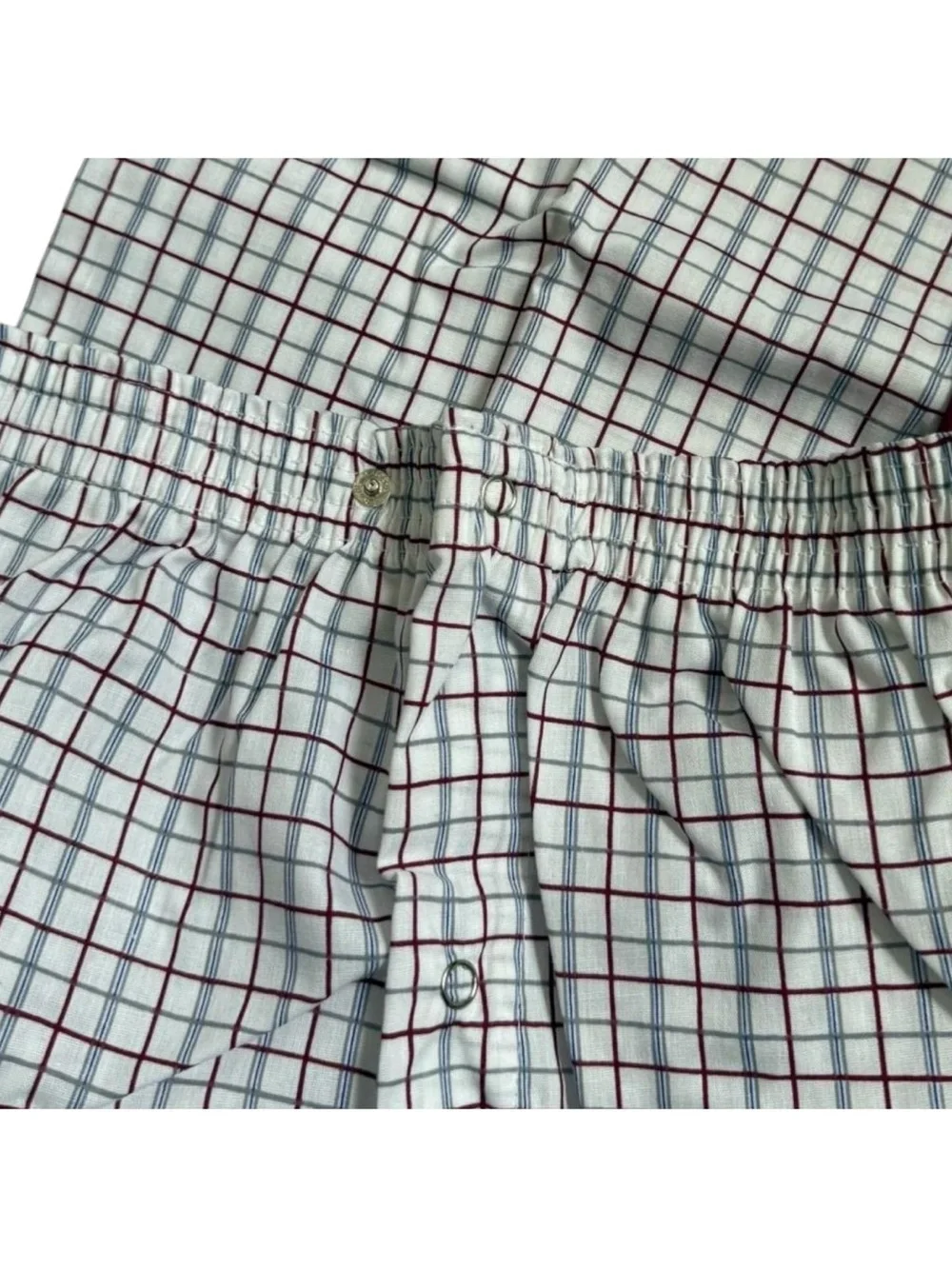 Vintage Botany 500 Boys/Kids Short‑Sleeve Check Lounge Pajama Set Size 16 NWT